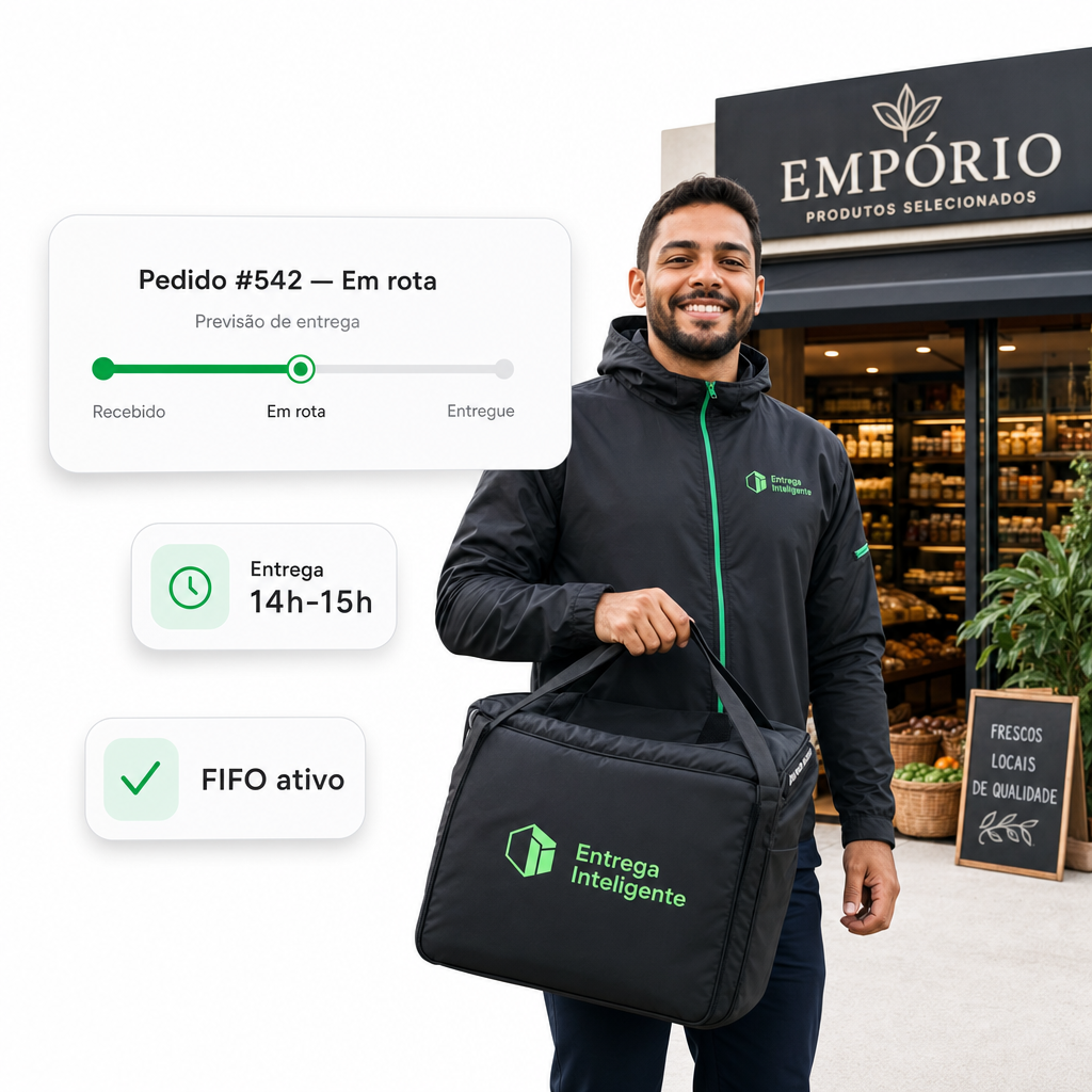 Delivery rastreado e controle FIFO para alimentos